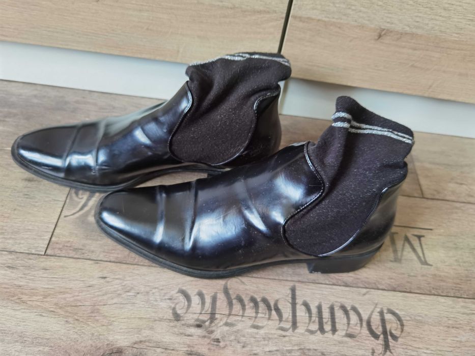 Дамски лачени обувки тип чорап отгоре 41 номер марка Zarabasic