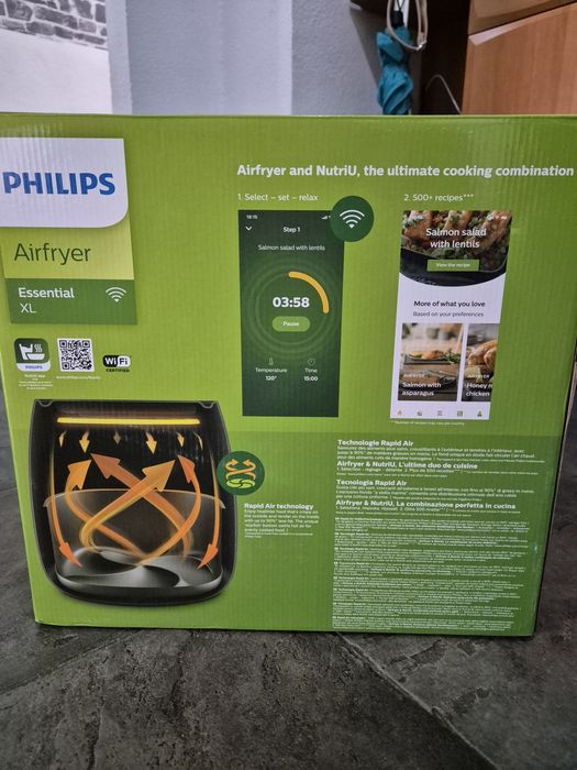 Уред за здравословно готвене Philips - HD9280/30 AirFryer, 2000W, бял
