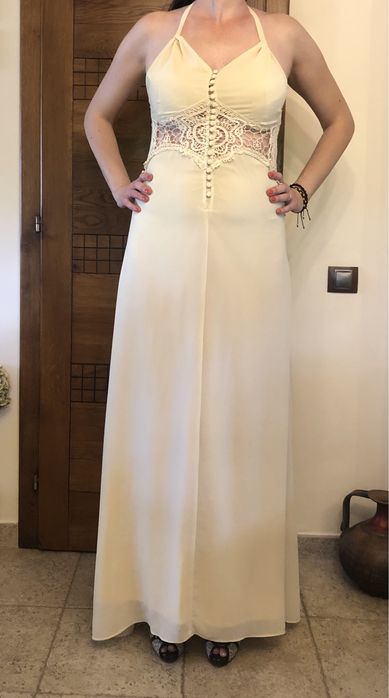 Rochie lunga insertii dantela, Jarlo