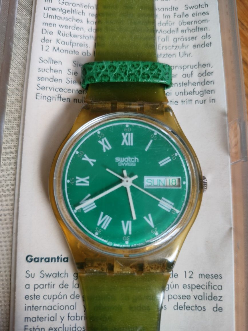 Винтидж Swatch GG704 Greenset, 1992 година
