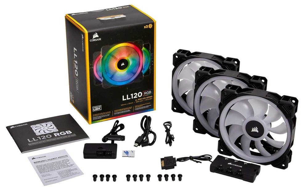 Ventilator Corsair LL120 RGB,120mm,Dual Light Loop RGB LED,PWM,sigilat