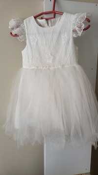 Белое платье на 6 лет