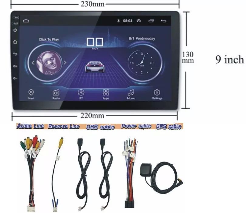 Navigatie 9 si 10 inch Android ,universala 2din Gps WiFi Bluetooth.