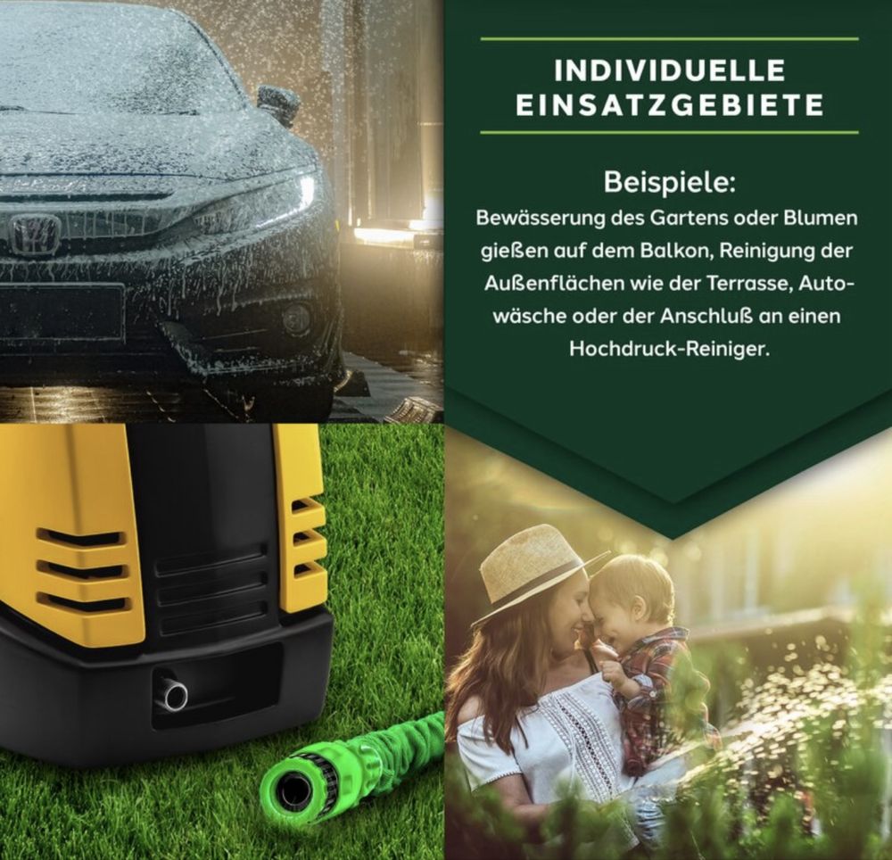 TRESKO® Гъвкав градински маркуч 7,5 - 60 м