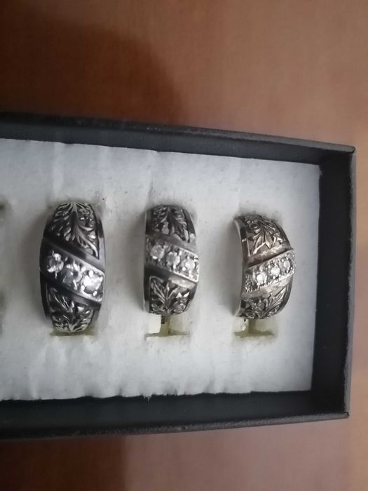 Серьги и кольцо 925, старинные, в подарок на 8 Марта!