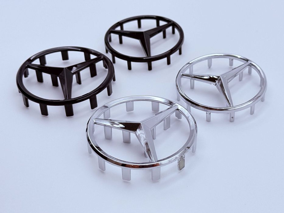 Emblema Compatibila Mercedes volan negru/crom 50/57mm