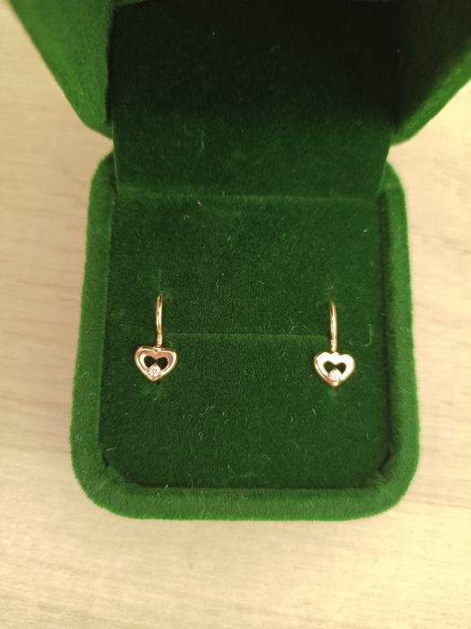 Детские золотые сережки 1,05гр (585)