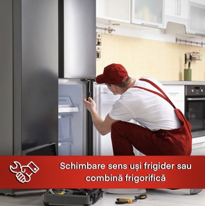 inversare deschidere usa frigider, schimbare sens usa frigider