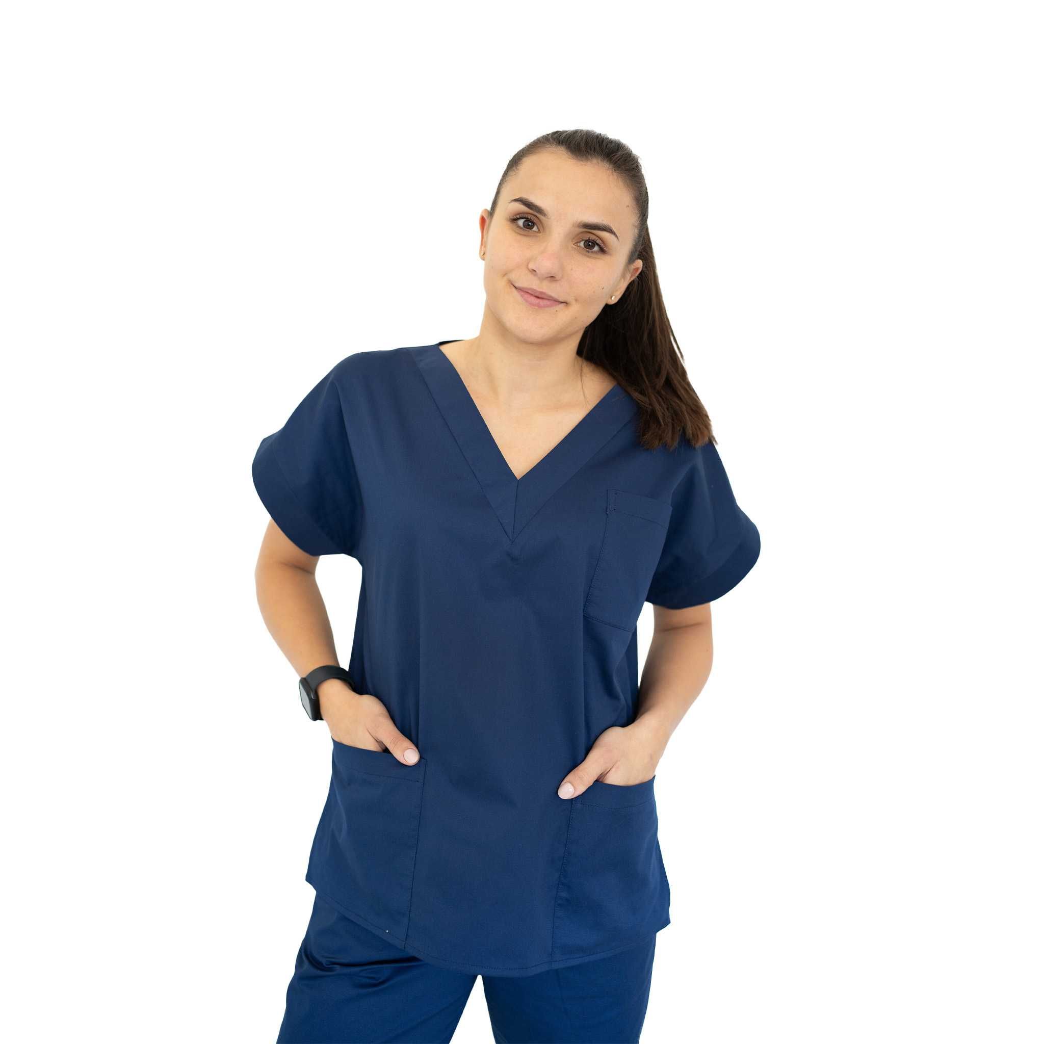 Costum medical Classic STRECH – Navy Blue