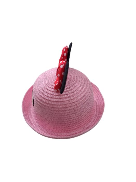 Palarie din paie pentru fete, Minnie Mouse, Roz, 3-6 ani, 52 cm