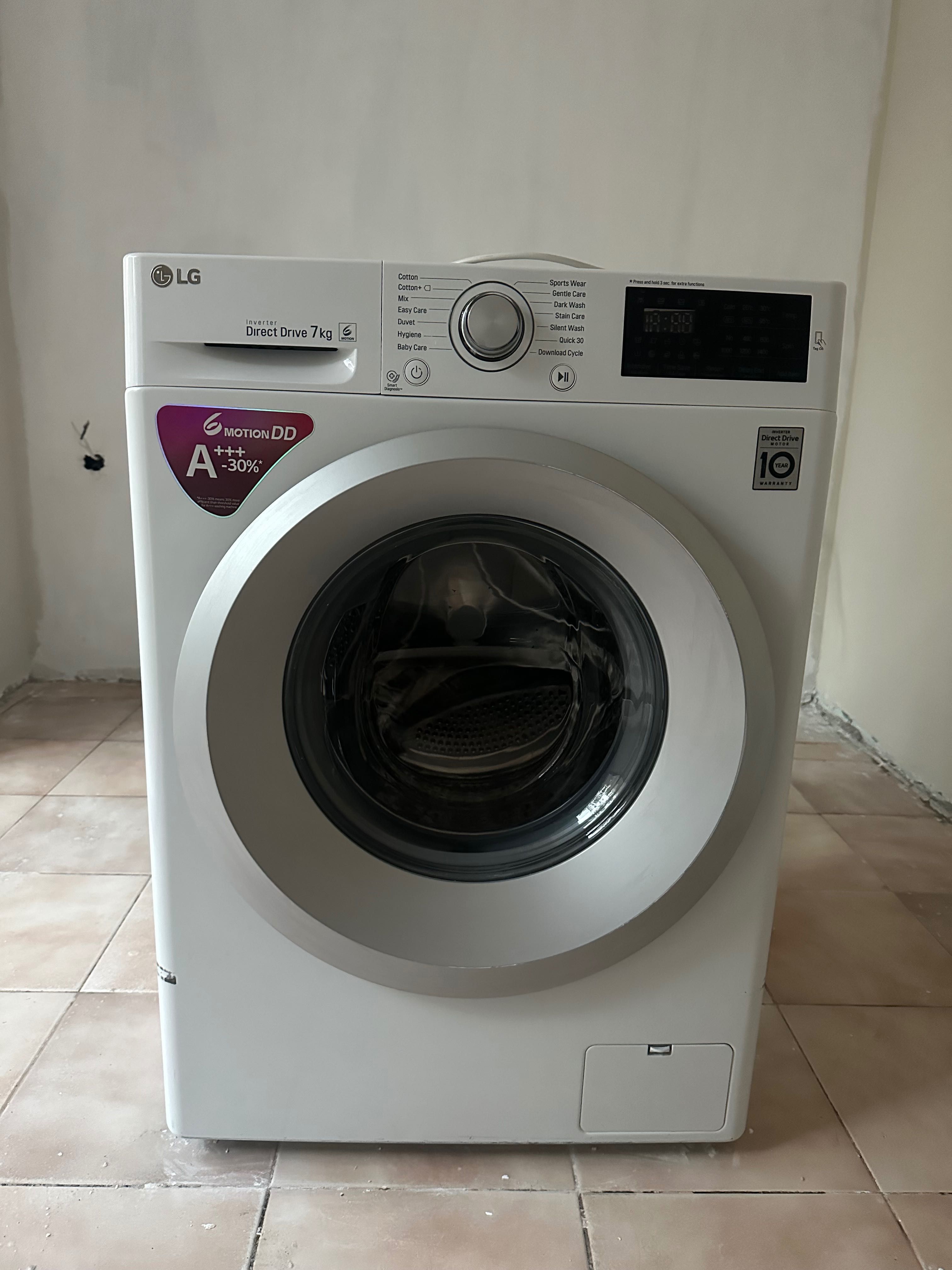 Пералня LG FC1007S5W – 7 kg, 6 Motion Inverter Direct Drive