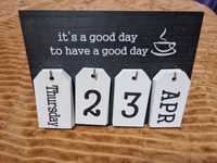 Calendar din lemn Meli Melo "It's a good day"