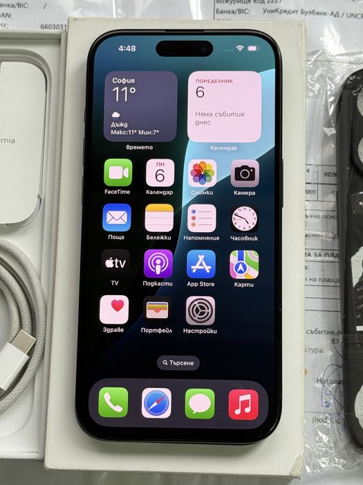 Гаранция! Apple iPhone 15 Pro 256GB Blue Titanium