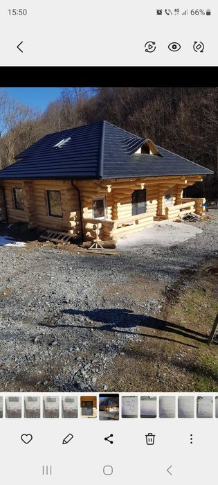 Cabane lemn rotund