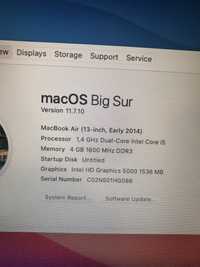 Macbook air 2014 mac Os BigSur un soft bun are