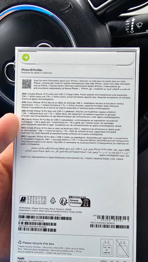 iPhone 16 Pro Max 256GB Black Titanium - ГАРАНЦИОНЕН