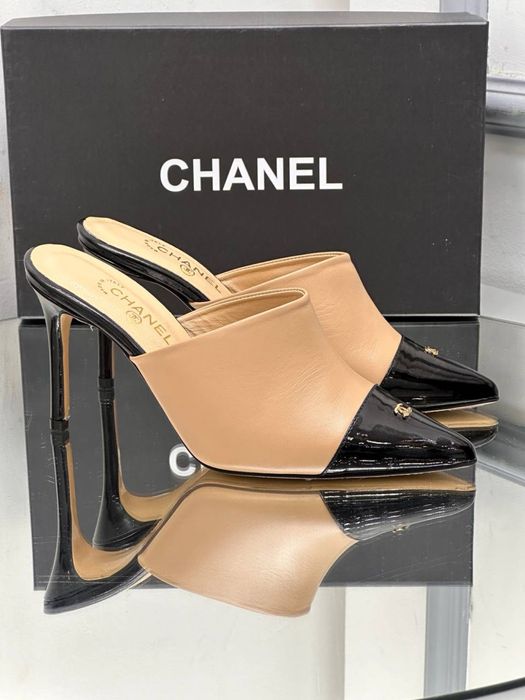 Pantofi-sandale-Balerini Chanel colecția noua Piele naturală 100%
