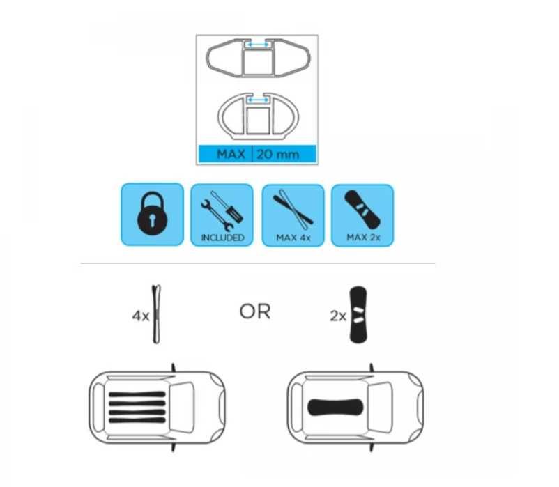 Багажник за ски Menabo Iceberg