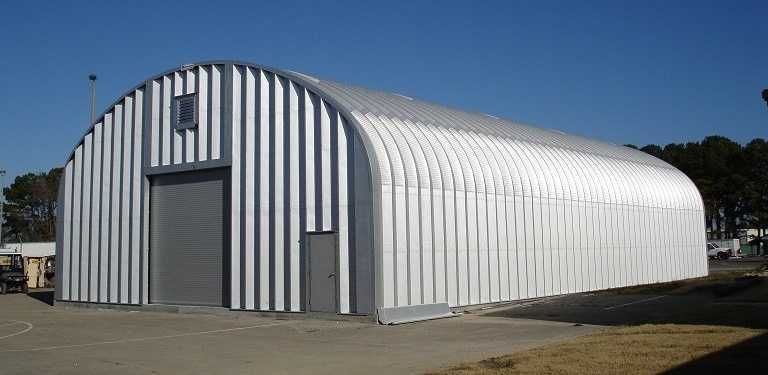 Бескаркасный сборный разборный арочный ангаров из металла