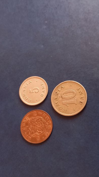 Vand lot 3 monede vechi de colectie an 1900 de 2,5 și 10 bani