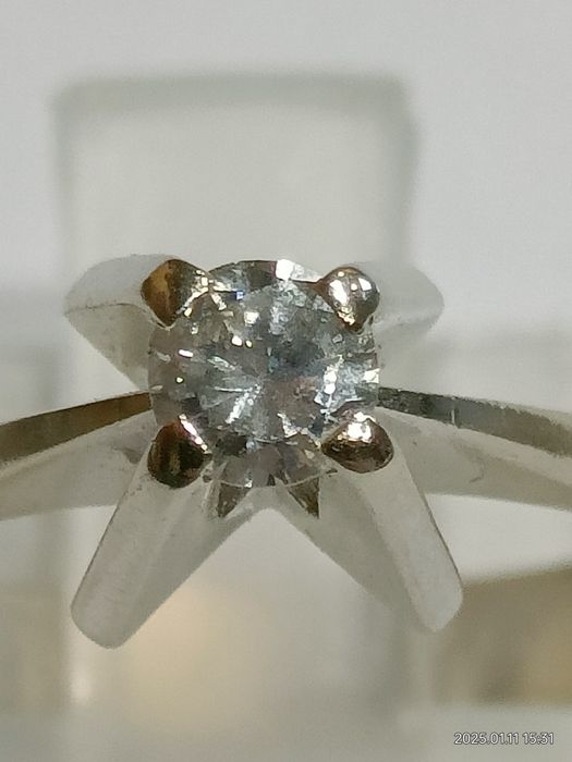 Vind inel din aur 14kt cu diamant 0,20ct