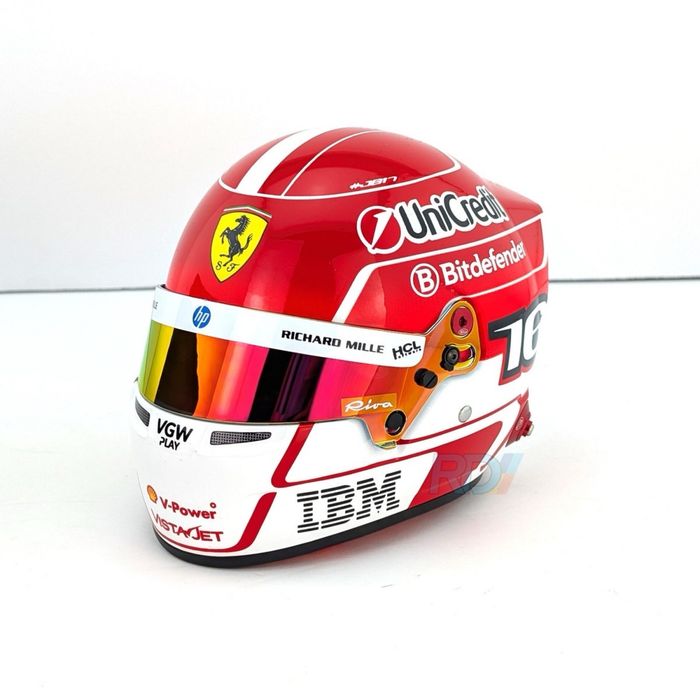 2025 Charles Leclerc Mini Helmet - 1:2 Scale - Ferrari Bell F1 Helmet
