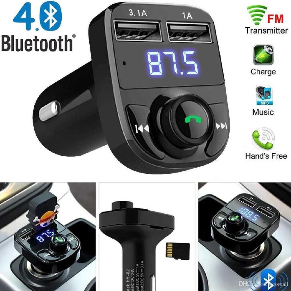 Трансмитер X8 Bluetooth, USB, FM предавател, MP3 плейър, Handsfree