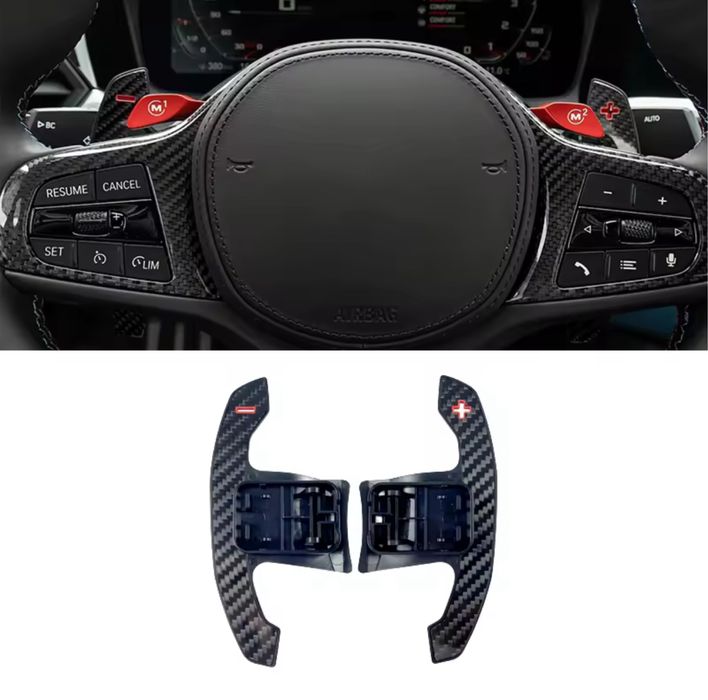 Set Padele extensi carbon volan M Bmw Seria 3 5 7 X5 X6 X3 X4 g30 g06