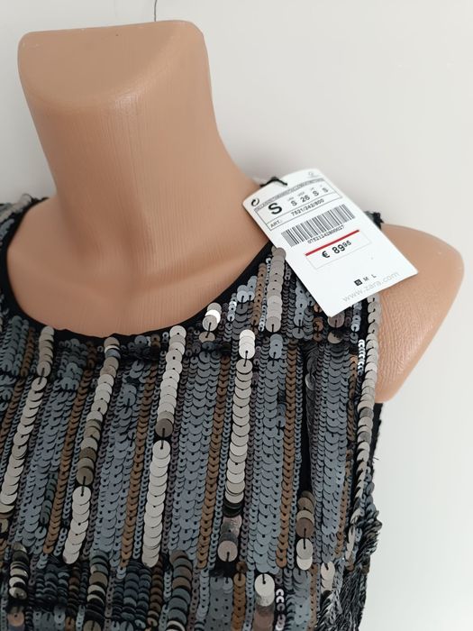 Rochie noua cu eticheta zara S paiete stil gogosar