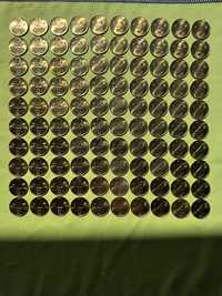 Монети 2 лв 1992 не циркулирали в пликове от БНБ 100 броя