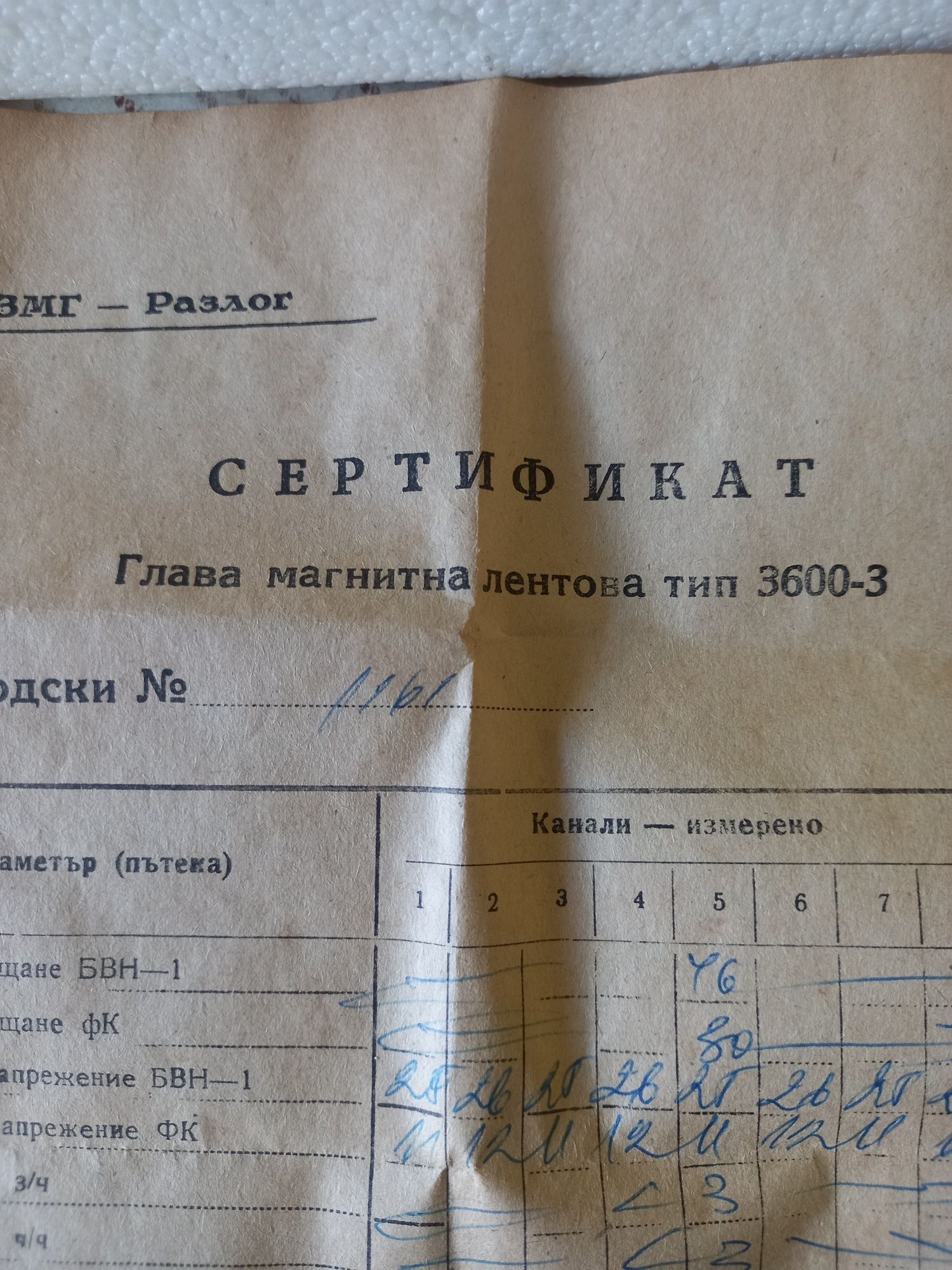 Магнитна лентова глава ИЗОТ тип 3600 -3.