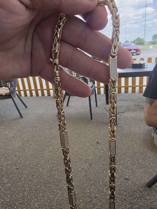 Lant aur 14k stare ca nou model King masiv greutate 75,20 grame