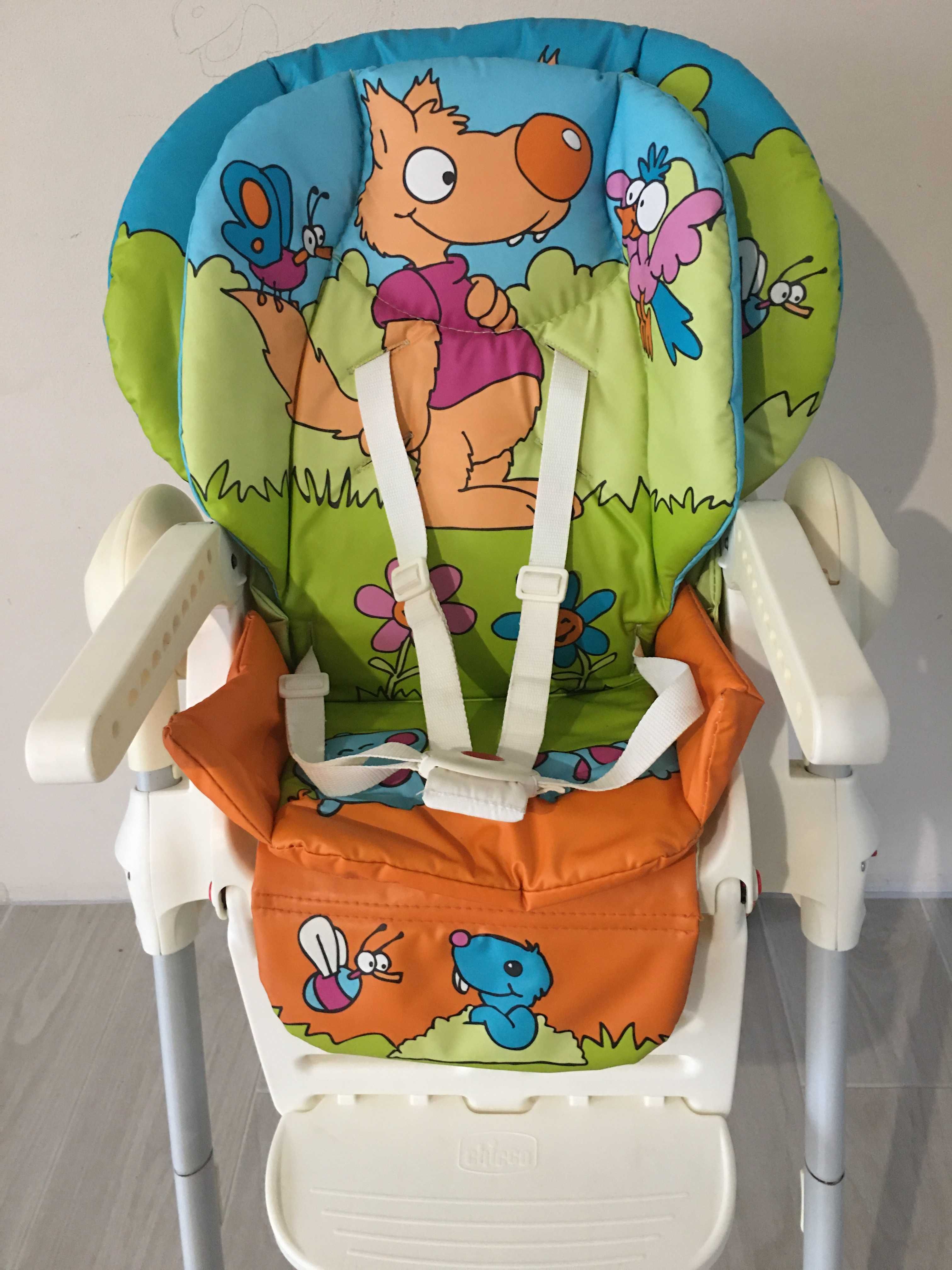 Scaun de masa Chicco Polly 2 in 1 Wood Friends