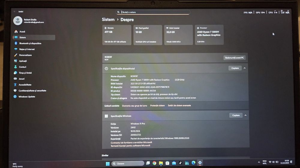 Laptop LENOVO gaming 17"