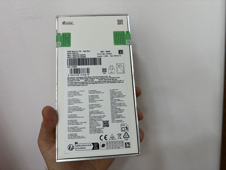 Oppo Reno 14F 5G, 256 gb, 8 gb ram, Opal Blue, nou la cutie