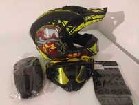 Set casca enduro+Ochelari+Manusi+Cagula