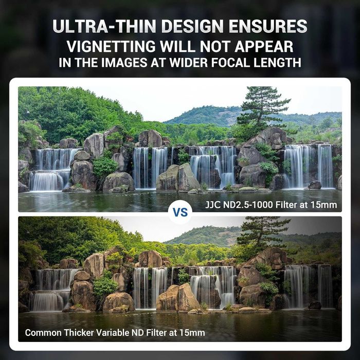 JJC 77 mm TrueColor ND Variable ND2.5-ND1000 Филтър с 10 стъпки Canon