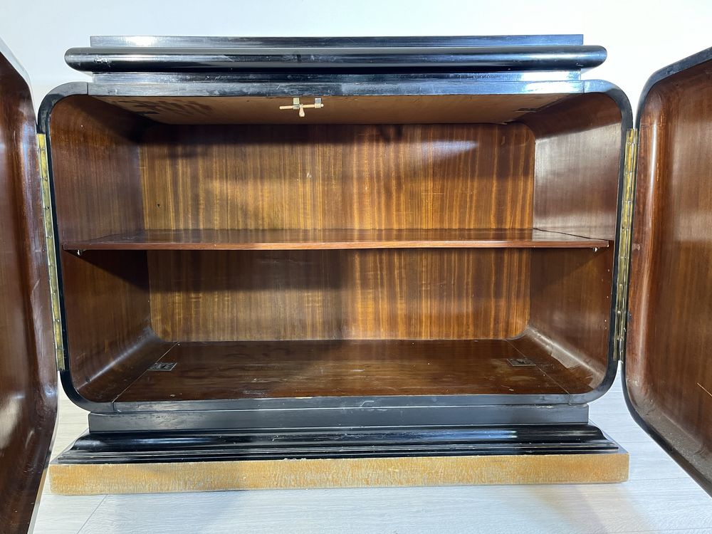 Comodă Vintage din Lemn cu 2 Uși 123 cm;Dulap Bufet Servantă