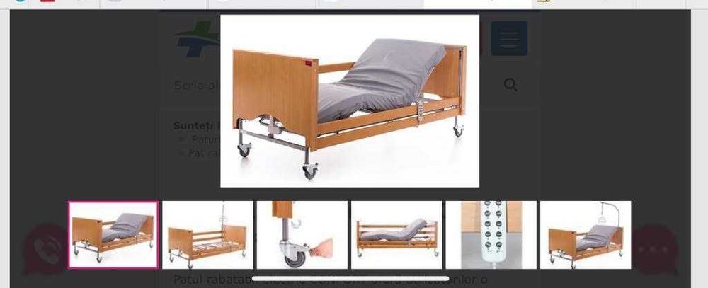 Pat pentru bolnavi imobilizați la pat - 300 Euro.