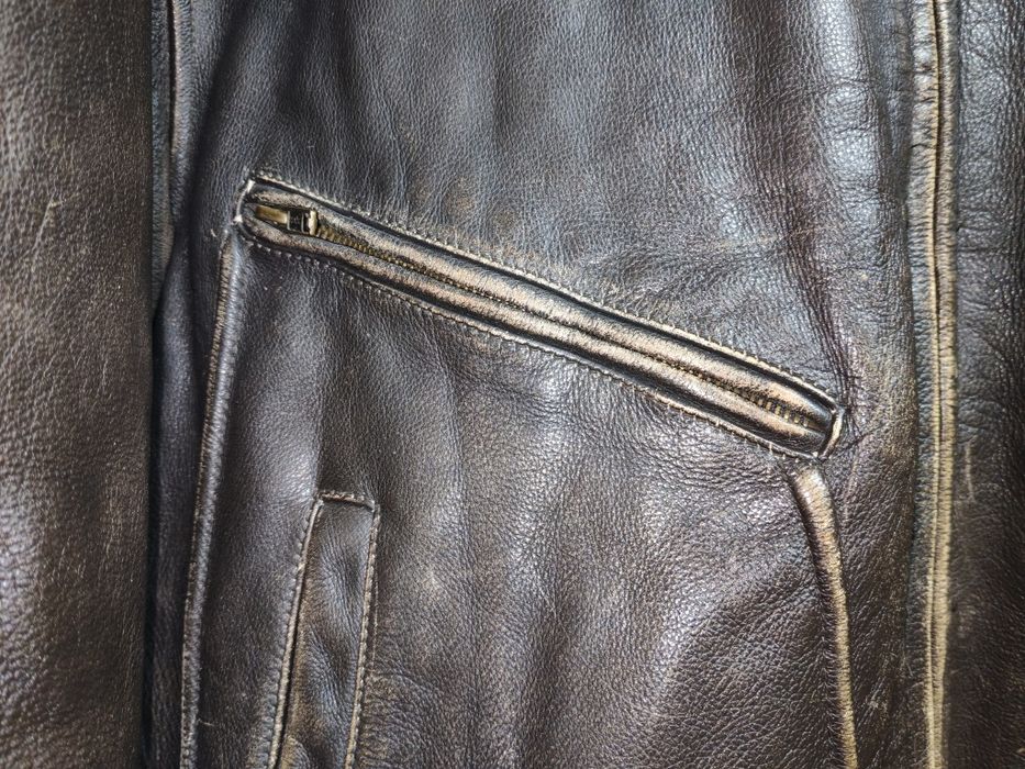 Мъжко Vintage кожено яке от естествена кожа WRANGLER р-р XL