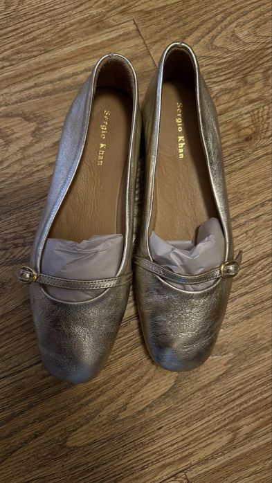 Туфли Балетки (Sergio Khan), кожа 39р, на узкую ногу