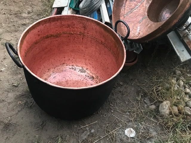 Cazan tuica cupru vechi  90L