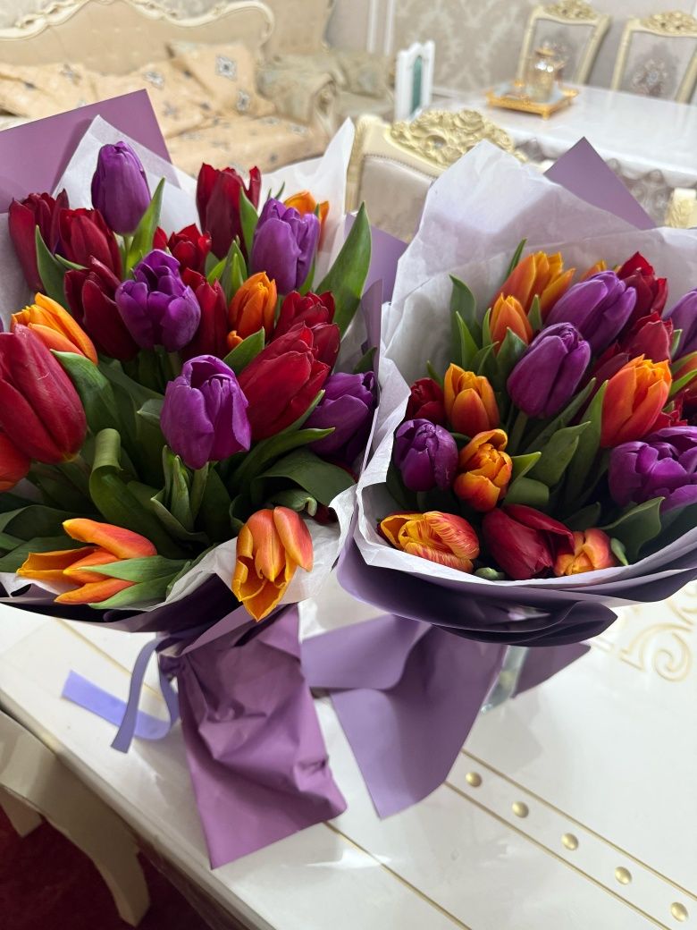 Цветы тюльпан 25 шт
