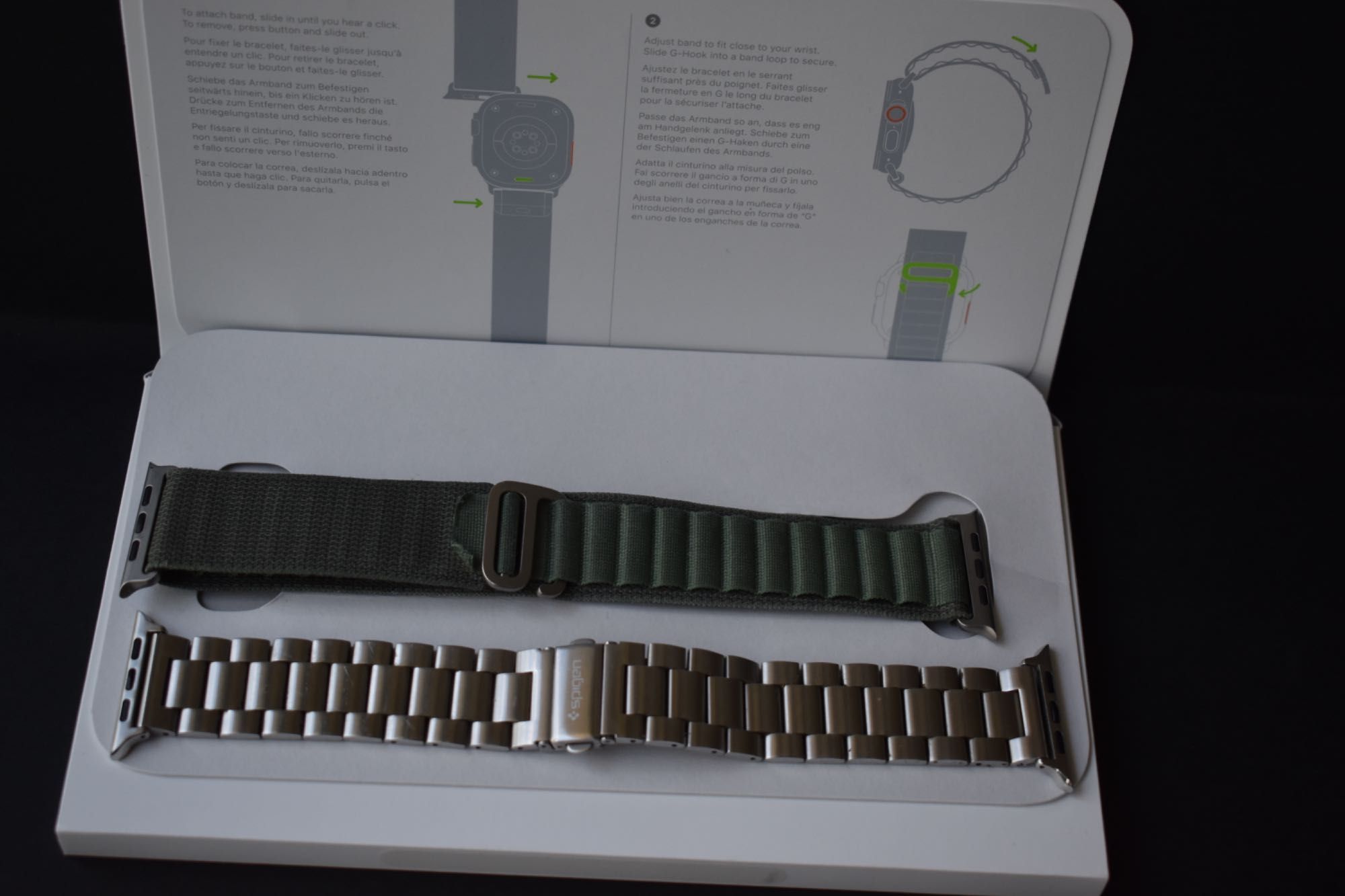 Apple Watch Ultra 49mm Titanium Green Alpine Loop L Гаранционен