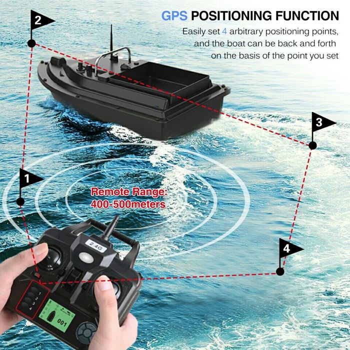 Лодка за захранка с GPS.
