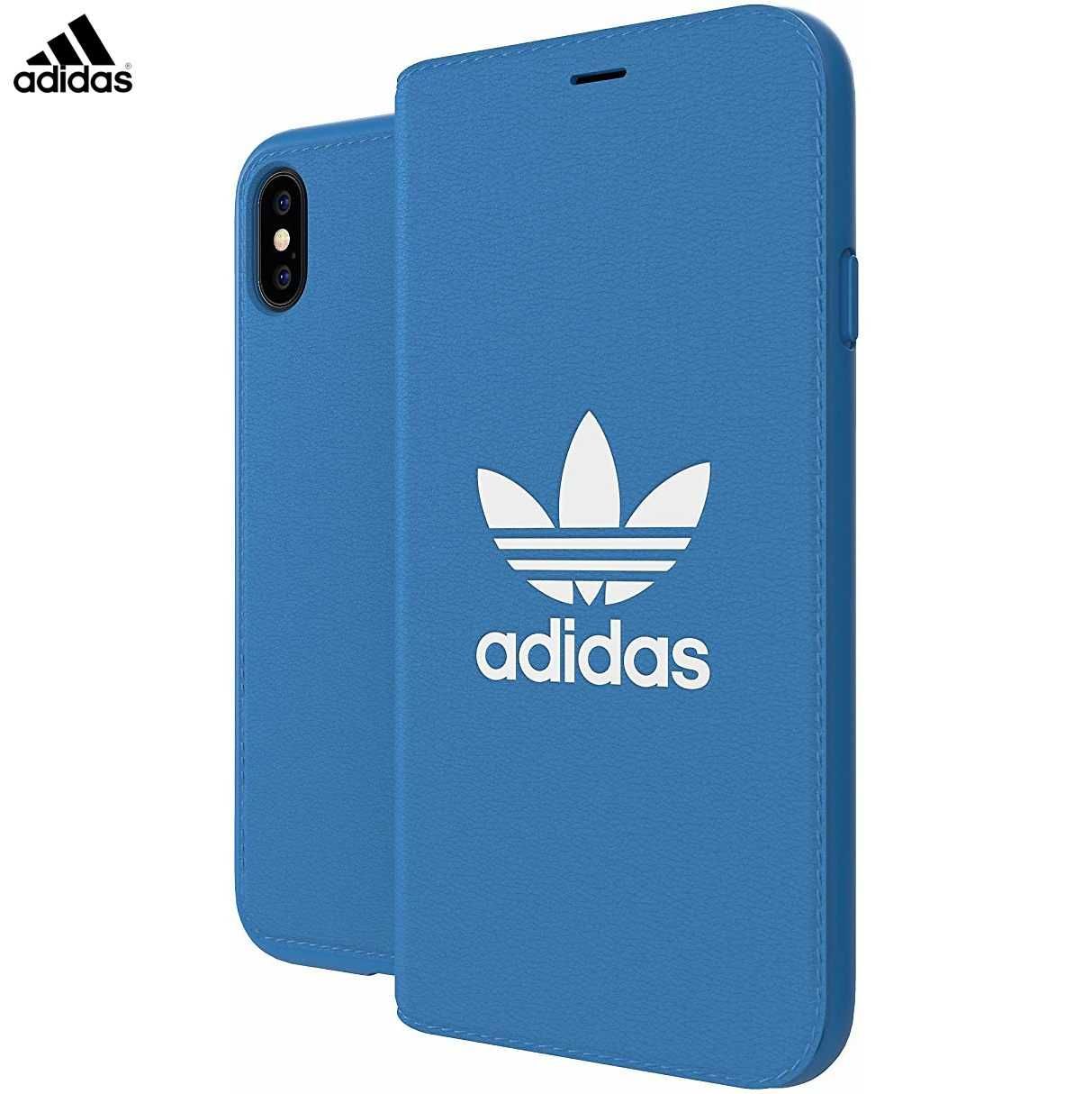 Husa iPhone XS / X - Adidas Originals Basics Premium Booklet Blue