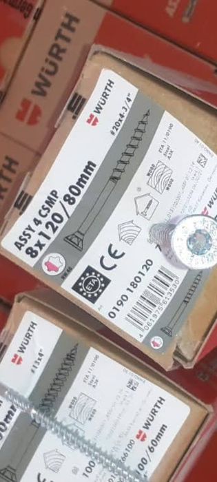 Suruburi lemn  8x120 Wurth
