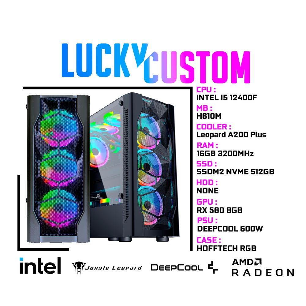 [НОВЫЕ] H610 i5 12400F DDR4 16Gb RX580 8Gb