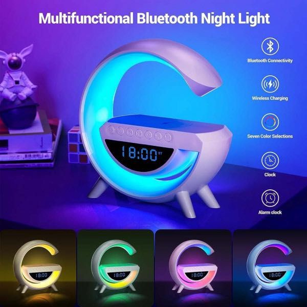 RGB Bluetooth LED лампа – Безжично зарядно устройство