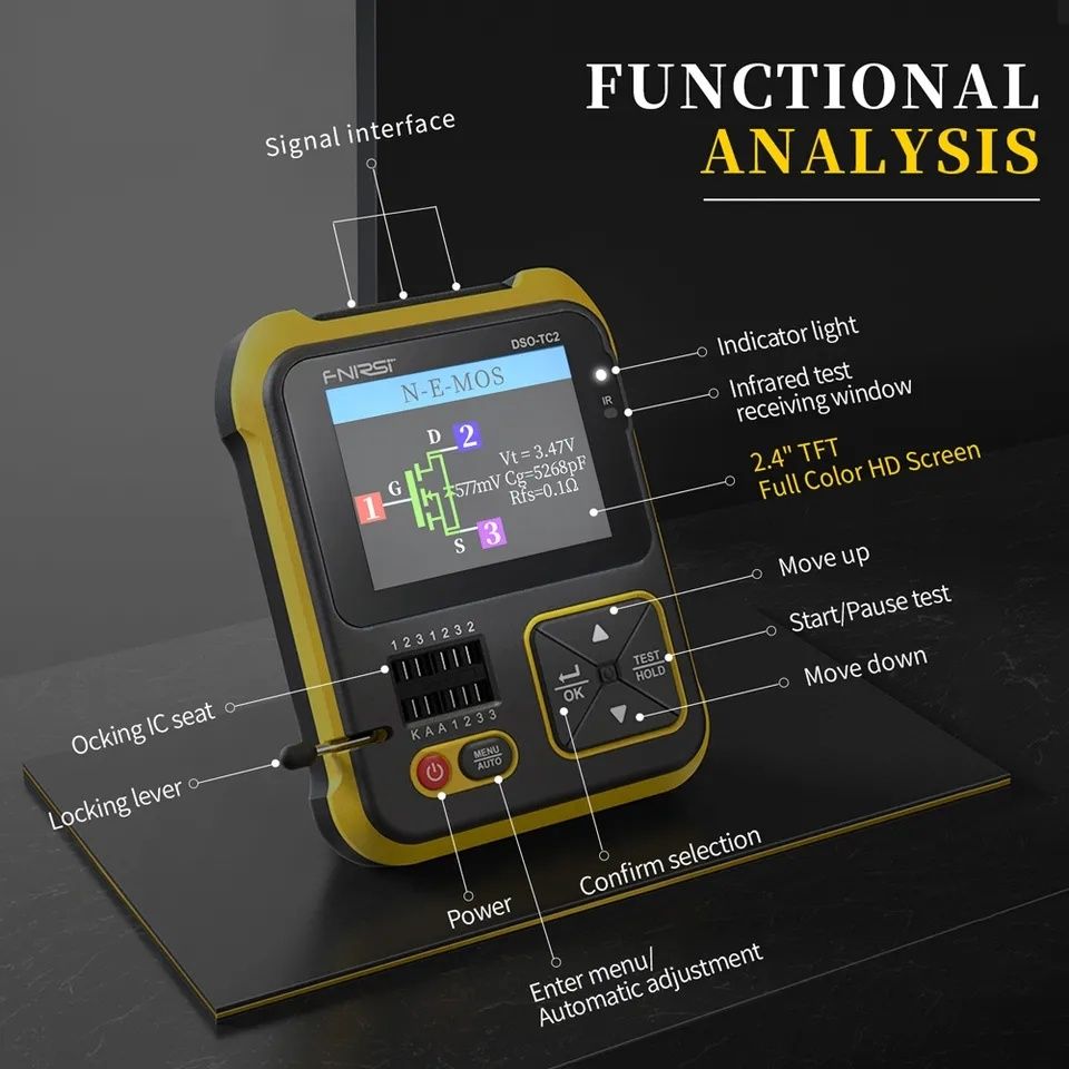 Osciloscop digital si tester LCR  comp electrice 2 in 1.